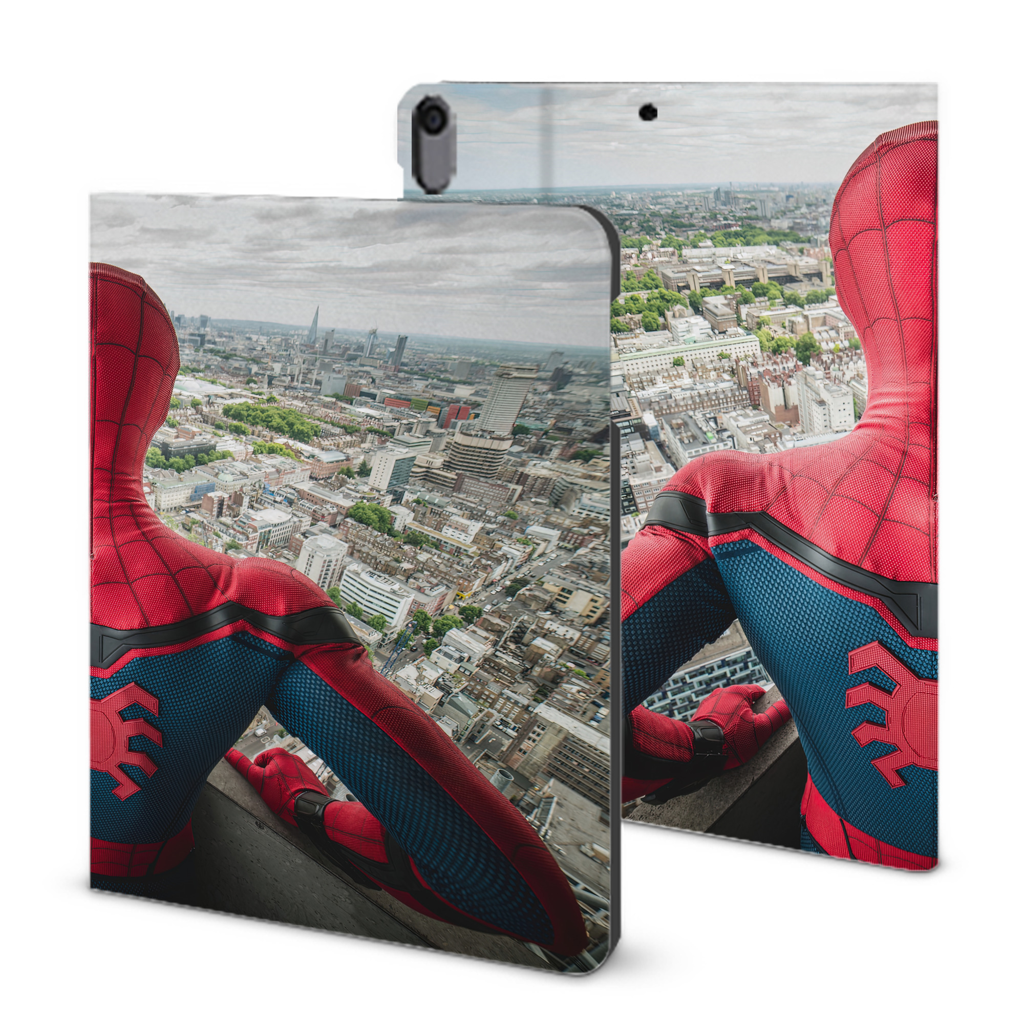 （画像用） Spider Man スパイダーマン IPad ケース ブック型 PUレザー TPU 耐衝撃 軽量 薄型 ペン収納なし 全面保護 IPad 各モデル対応